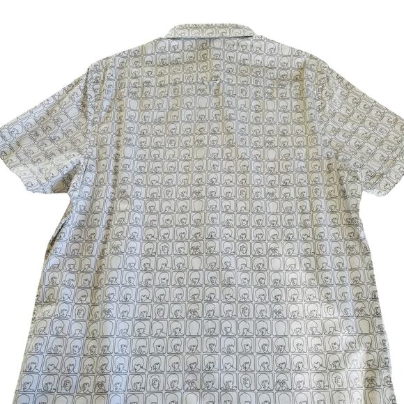 The Beatles Short Sleeve Dress Shirt Hard Day's Night White Cotton Men’s Size XL - Picture 6 of 6